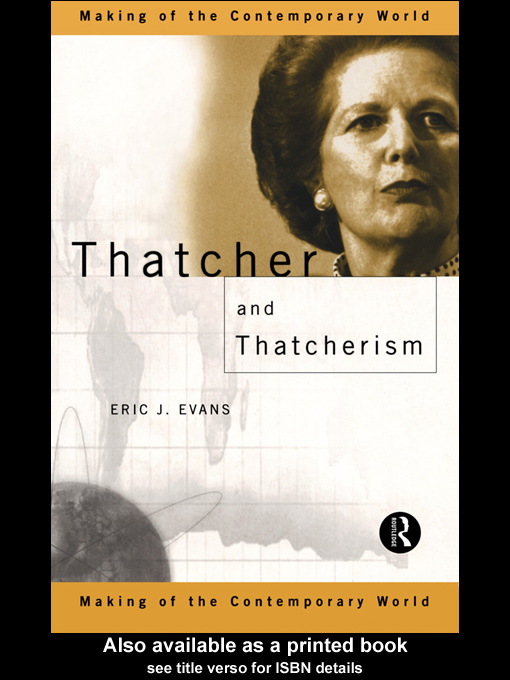 Title details for Thatcher and Thatcherism by Eric J. Evans - Available